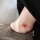 Aiwanto Beautiful Anklet for Ladies Ankle Chain Gold With Red Pearl Bracelet