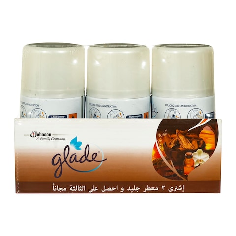 عبوة معطر جو اعادة تعبئة العود للجهاز الاتوماتيكي من جليد، 269 مل،3 قطع