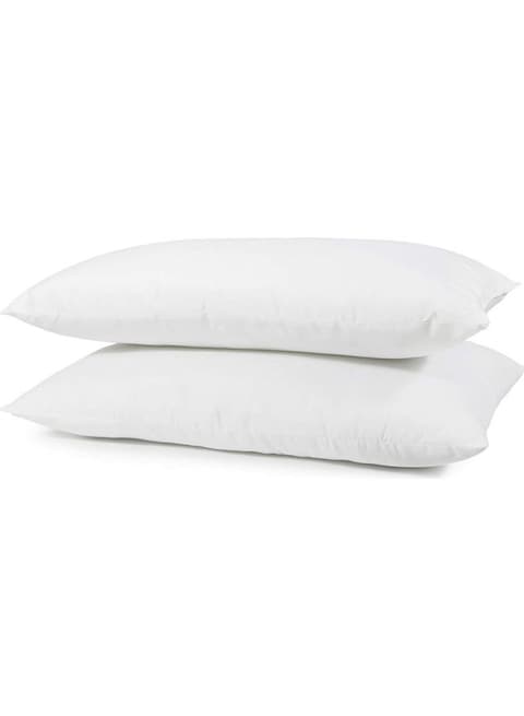Krude 2-Piece Soft Microfiber Pillows Polyester, White 45 X 75cm