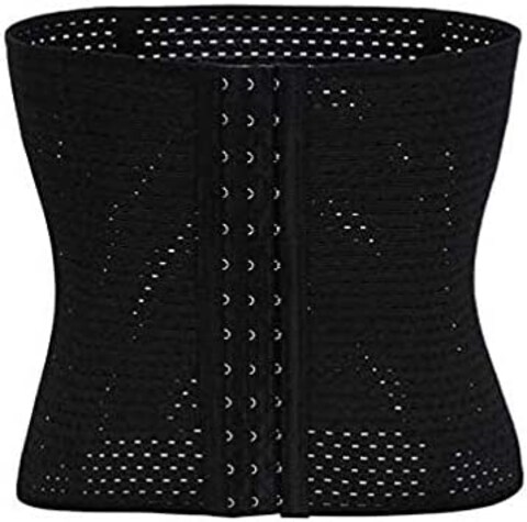 Aiwanto Coreset Waist Trainer Fitness Workout Tummy Control Trainer Belt (Black)