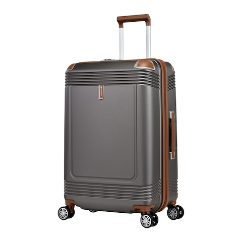 Eminent Hard Case Travel Bag Large Luggage Trolley Polycarbonate Lightweight Suitcase 4 Quiet Double Spinner Wheels With Tsa Lock KK10 Gold Grey