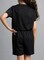 Mei Stylish Unisex Kids Sustainable Active wear T-Shirt And Short set, 9-10 Years Black