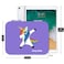 Eazy Kids Unicorn Purple 6 Compartment Bento Lunch Box w / Lunch Bag - Grey