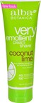 Alba Botanica Moisturizing Cream Shave Coconut Lime, 8 Fl Oz