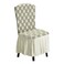 Woven Jacquard Stretch Fit Dining Chair Cover Cream