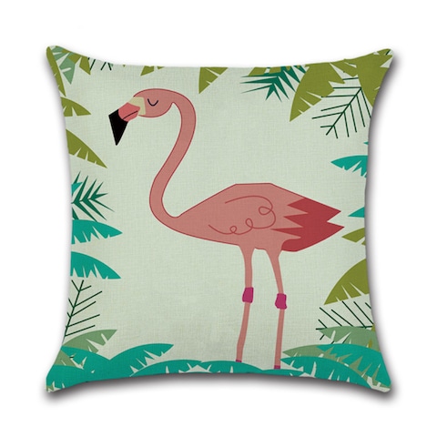 Rishahome Flamengo Printed Cushion Cover, 45x45 cm