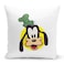 Loud Universe - Goofy Face 16x16 Inch Throw Pillow Goofie Face Green White Pillow With Stuffing