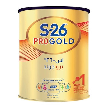 حليب بودرة للاطفال اس-26 برو جولد مرحلة 1، 0-6 شهر - 400 جم