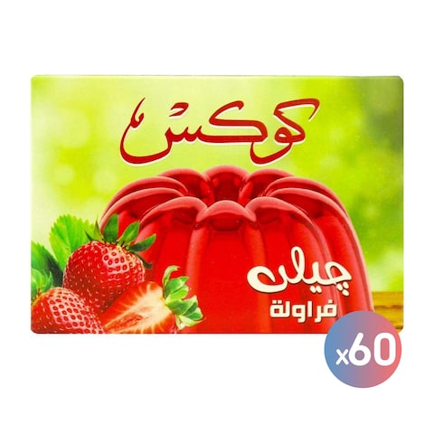 كوكس جيلي فراولة - 80 جرام - 120 عبوة