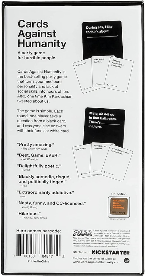 Cards Against Humanity Party Game : UK Edition