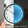 Non-Ticking Silent Large Numeral 30x30cm Voice Control LED Blue Light Battery Operated Quartz Classic Decor Wall Clock Easy to Read for Bedroom Home Kitchen Office School