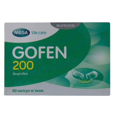 Mega We Care Ibuprofen Gofen 200mg Soft Capsules 60 Pieces