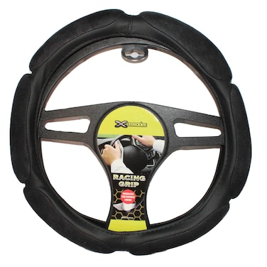 X-Cessories Padded Steering Cover Black