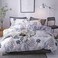 GOLDEN HOME  6-Piece Queen Size Duvet Cover Set, 1 Duvet Cover + 1 Fitted Sheet + 4 Pillow Cases, Microfibre, Muesli