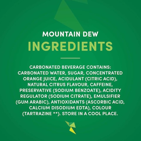 Mountain Dew  Carbonated Soft Drink  Plastic Bottle  500ml