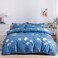 6-Piece Double Size Duvet Cover Set 1 Duvet Cover + 1 Flat Sheet + 4 Pillow Cases Microfibre HITORITABI