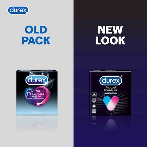 DUREX MUTUAL PLEASURE STIMULATING CONDOMS X3