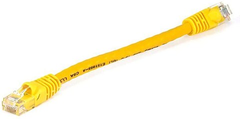 Ethernet Cable Cat6 LAN Cable UTP CAT 6 RJ 45 Network Short Cable 0.2m - 2PCS -YELLOW