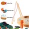 Magnetic Wooden Fishing Game Toy for Toddlers - Alphabet Fish Catching Counting Preschool Board Games Toys for 3-5 Year Old Girl Boy Kids Birthday Learning Education Math with Magnet Poles