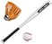ULTIMAX Baseball bat with Lightweight Aluminum Alloy Baseball Bat and Glove, Teens Baseballs Set with Ball Carry Bag Safe &amp; Durable Ideal Gift Choice for all Player Baseball Gloves 30in-Silver