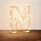 Golden Letter N Glowing with LED Lights 25cm