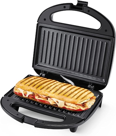 KLIKON 2 Slice Non-Stick Sandwich &amp; Panini Grill 750W KGT-810 &ndash; Sandwich Maker with Handle Locking System, Indicator Light, Overheat Protection