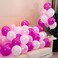 Party Time 50-Pieces 12inch Fuchsia Pink, Light Pink and White Latex Balloons, Birthday Balloons Helium Balloons For Wedding Baby Shower Valentine's Day Balloon and Birthday Party Decoration - Party S