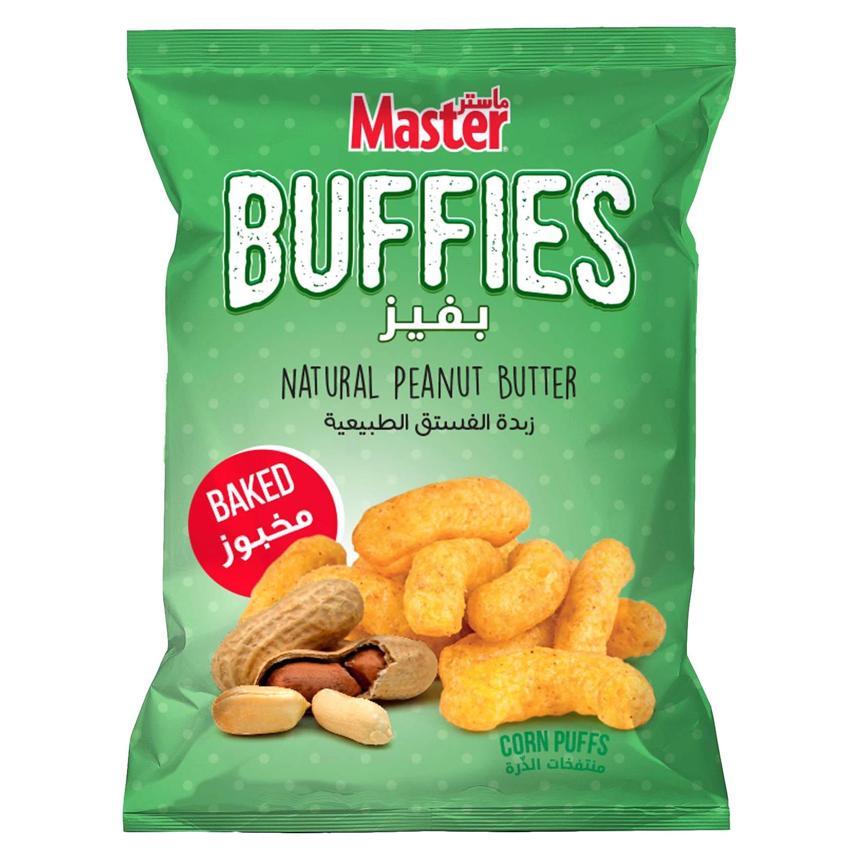 Master Buffies Buy Master Buffies Natural Peanut Butter Baked Corn Puffs, 60g Online ...