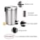 Feelings Stainless Steel Round Step Dustbin 5L