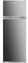 KROME 270L Gross, Double Door Top Mounted Refrigerator with Uniform Air Flow System,De Frost,Powerfull Cooling,Energy Efficient,Adjustable Storage,INOX color,10 Year Compressor Warranty-KR-RDC 270IH
