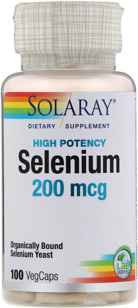 Solaray Supplements High Potency Selenium (200Mg), 100 Veg Caps