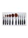 Generic 10-Piece Professional Make Up Tooth Brush Set - Black/Brown