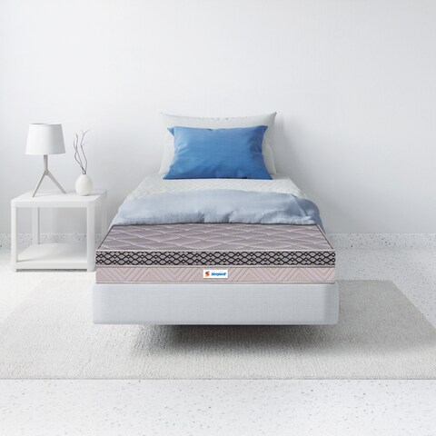 Sleepwell Fitrest Classic   Acuprofile PU Foam   Twin Bed Size   Medium Firm   Neem Fresche Technology   Anti Sag Mattress (200L x 120W x 20H cm)