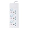 Geepas 3 Way Extension Socket 13A - Extension Lead Strip With LED Indicators | Child Safe, Extra Long Cord With Over Current Protected | Ideal For All Electronic Devices