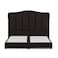 In House Shumt Linen Bed Frame - Queen - 200x150cm - Dark Brown
