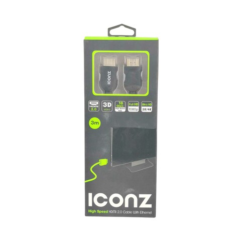 Iconz Hdmi 2.0 Cable - 4K - 3D - 3 Meter - Black