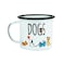 Biggdesign Dogs Enamel Mugs Set Pack of 2, Enamel Camping Mug, Enamel Coffee Mug, Backpacking Mug, Campfire Mug,  Drinking Cup for Kitchen, Campfire, Home and Travel