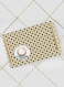 Lowha Decorative Acrylic Serving Tray With Gold Metal Handles And Kawung Batik Pattern Design 20x30 cm
