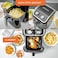 Geepas Vortex 5L Digital Air Fryer, Convection Air Fryer With LED Touchscreen, 30 Minutes Timer &amp; Non-Stick Basket, Oil Free Toaster Oven, 1600W, Black - 2 Year Warranty
