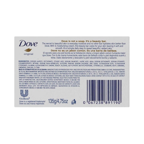 Dove Original Beauty Bar Soap 135g