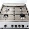 Akai Freestanding Gas Range Cooker With 4 Burners, Silver/Black, CRMA606SC