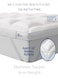 Mattress Topper Cotton White Micofiber Quilted Box Stiched Design with 4 Corner Elastic 6cm Thick 140x200cm