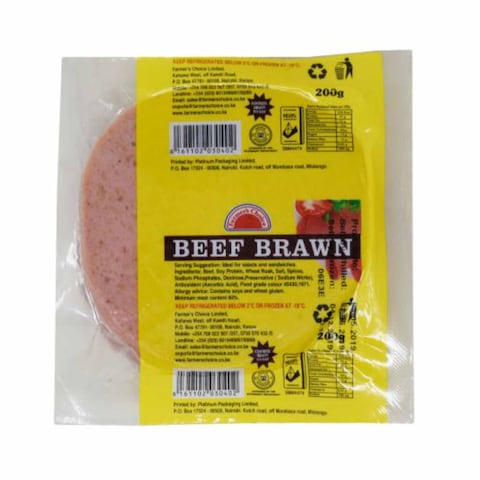 Farmer&#39;s Choice Beef Brawn Slice 200g