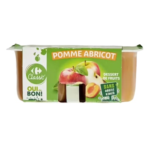 Carrefour Apple Apricot Fruit Compote 100g x Pack of 4