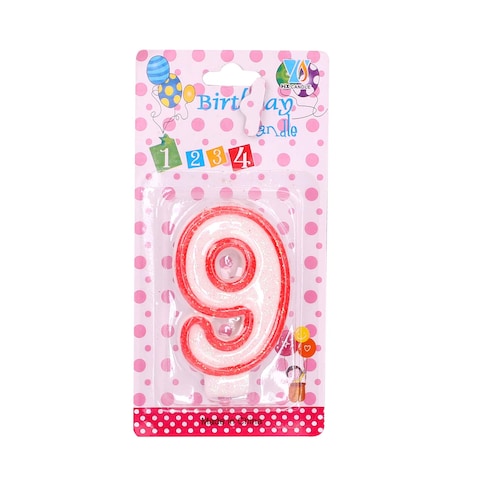 Tiba Birthday Numerical Candle - Number 9