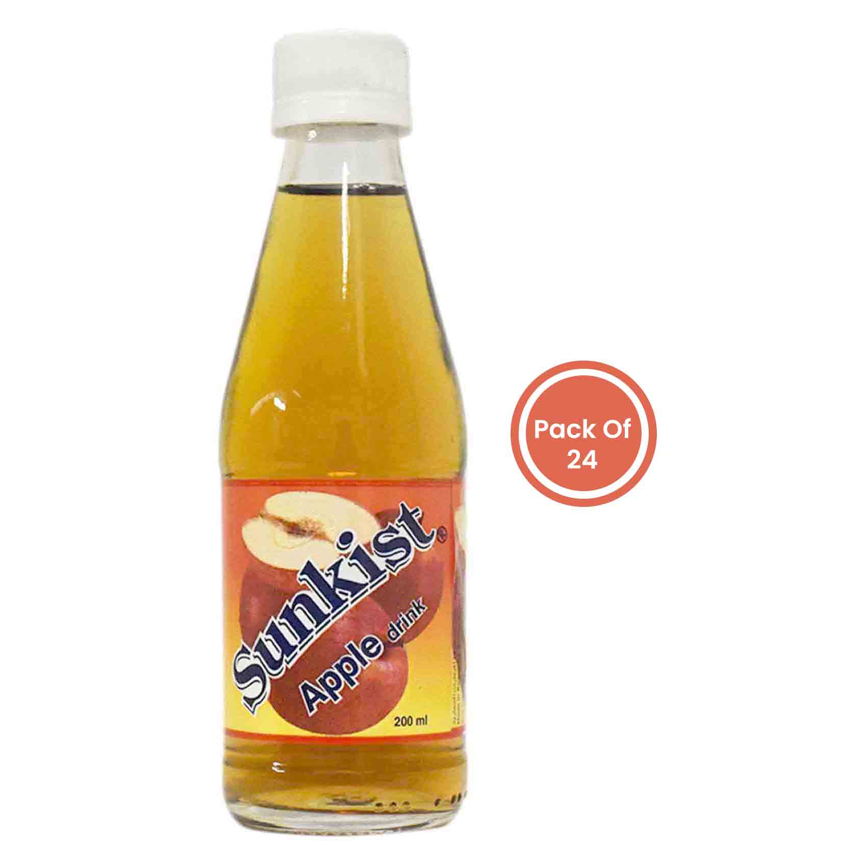 Buy Sunkist Apple Drink 200ml x Pack of 24 Online Carrefour Kuwait
