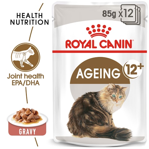 Feline Health Nutrition Ageing +12 Gravy (WET FOOD - 12&#39;S)