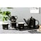 European Gift Set Modern Black Ceramic Afternoon Tea Teapot Cups Coffee Tea Set With Porcelain Tray
