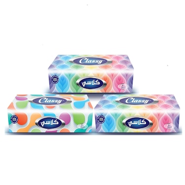 Classy Smart Facial Tissue - 500 Tissues - 3 Pieces