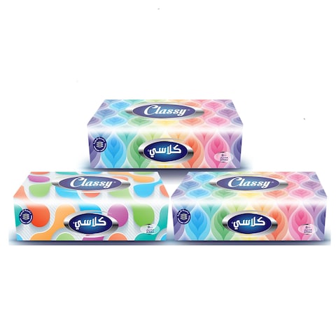 Classy Smart Facial Tissue - 500 Tissues - 3 Pieces